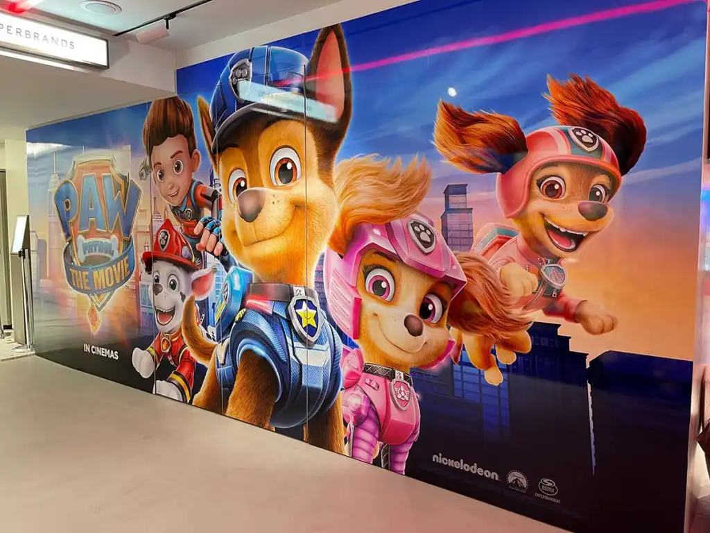 Promotional display stand of Paw Patrol the movie