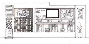 Creative concept visuals PR event space pop up shop retail installation bespoke prop makers creative design agency