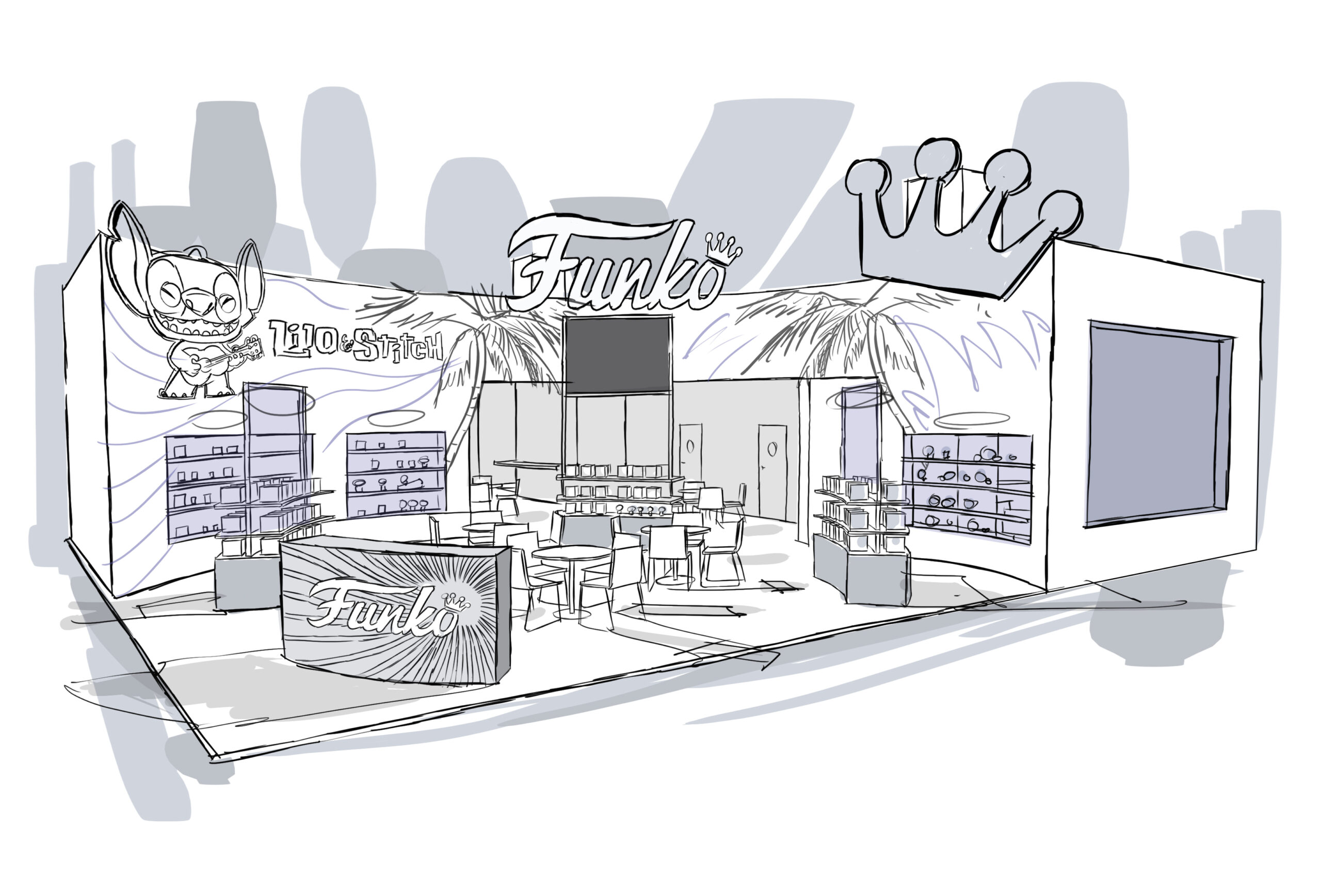 Exhibition design PR event space pop up shop retail environment installation bespoke prop makers creative design agency