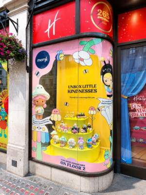 Retail Window Displays PR Event Installation Visual merchandising Prop makers Set Design Large format printing Retail display Beposke Signage Design agency