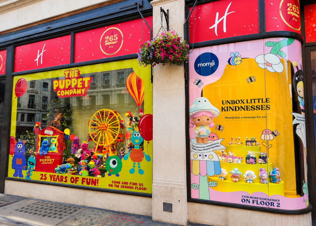Retail Window Displays PR Event Installation Visual merchandising Prop makers Set Design Large format printing Retail display Beposke Signage Design agency